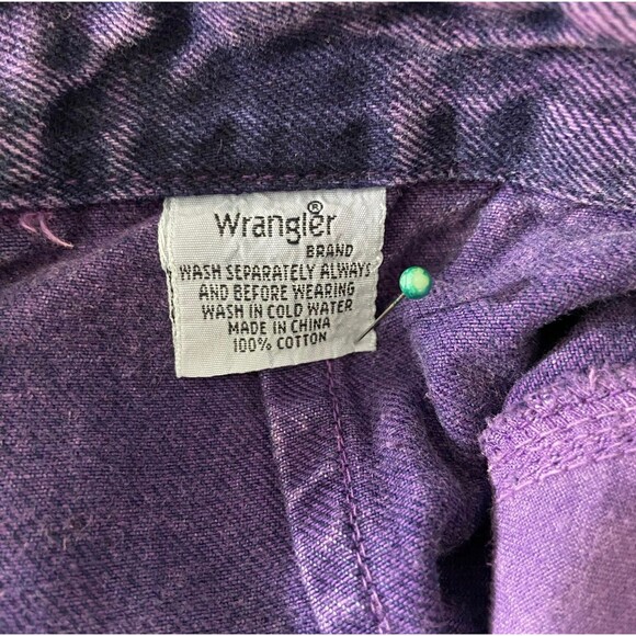 Vintage 80s 90s Wrangler Silver Lake Acid Wash Purple Jeans Western Bareback 26" - Picture 10 of 12